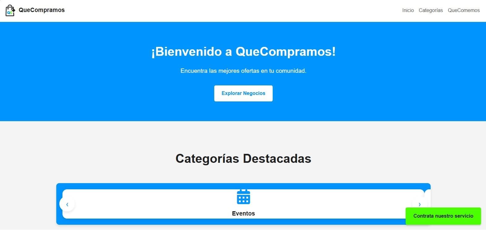 Que Compramos - E-commerce web development